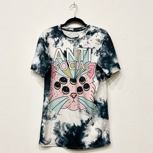 Graphic Elastane Stretchy T-Shirt Dress